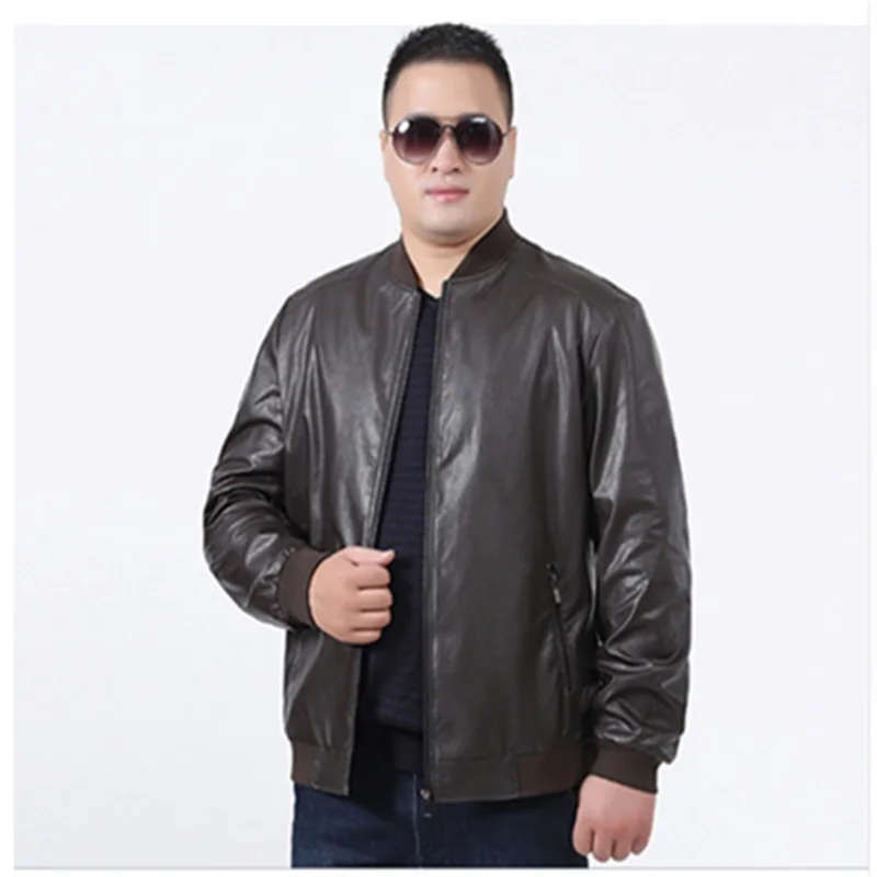 Большие размеры 10xl 8xl 6xl 5xl 4xl осенне-зимняя мужская кожаная куртка брендовая одежда мотоциклетная куртка качественное мужское кожаное пальто для мужчин - Цвет: 3