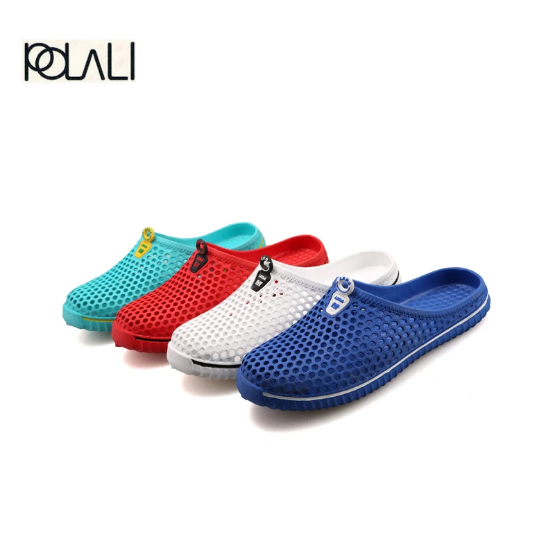 Мужские шлепанцы POLALI Повседневные Дышащие на плоской подошве унисекс лето