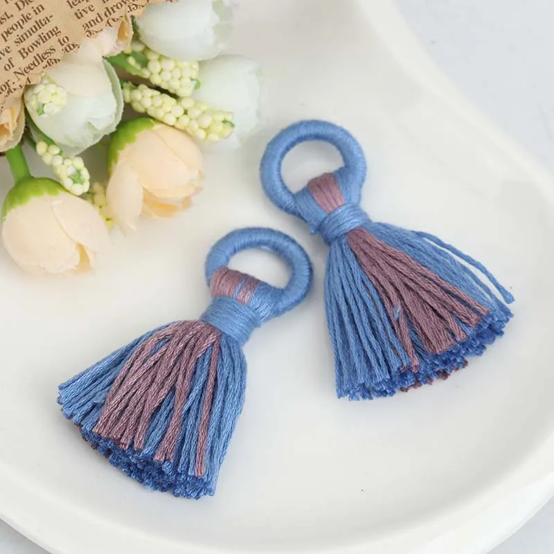 Хлопковые Подвески с кисточками 5 шт. Разноцветные Мини кисточки серьги ручной