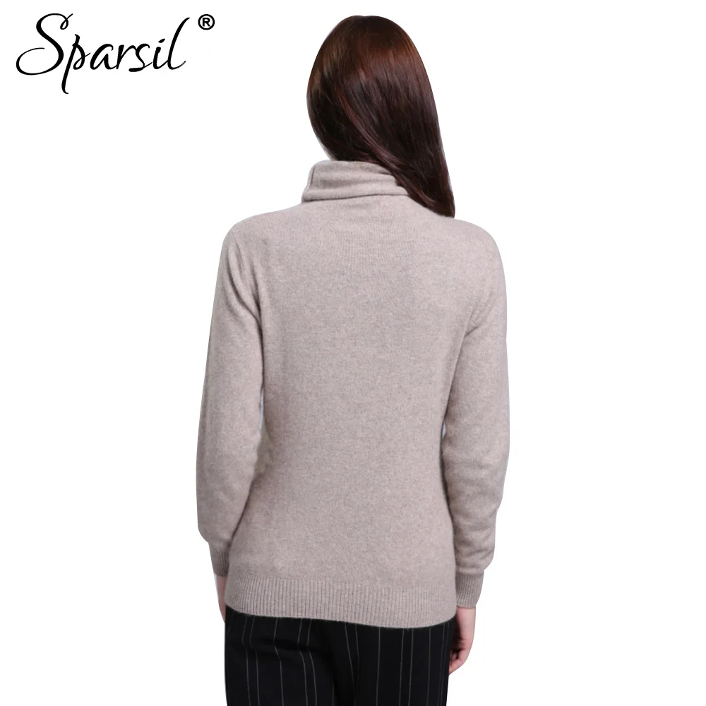 Sparsil Женская Осенняя водолазка из ангорской смеси вязаные свитера пуловеры