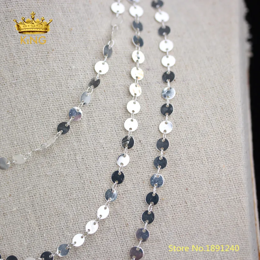 

5Meters 6mm Copper Sheet Chains Findings Jewelry,Slice Wire Wrapped Plated Copper Rosary Chains Chokers/Necklace/Bracelet ZJ-252