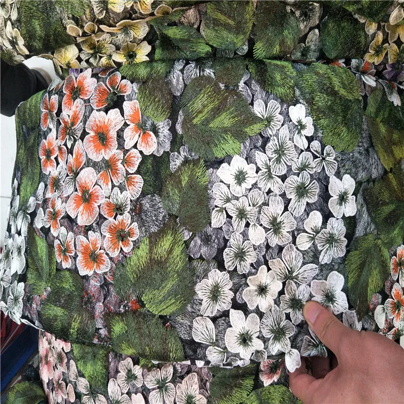 High Quality African Laces Fabrics Embroidered Army green Lace Fabric 2017 French Net XZ04-2 | Дом и сад