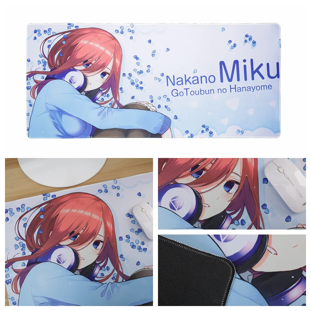Аниме JK Quintuplets Nakano Nino Miku Itsuki коврик для мыши Nakano Ichika Nakano Yotsupa коврик для мыши 40*90 см