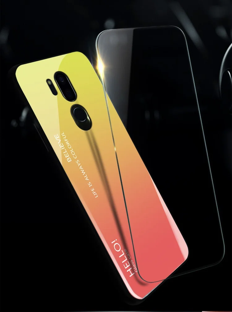 Case For LG G5 G6 G7 G8 Thin Q Back Cover G 7 case Luxury Tempered Glass Colorful Soft | Мобильные телефоны и аксессуары