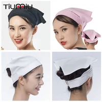 chef hat waiter waitress kitchen restaurant canteen bakery work cooking cap triangle towel cafe bar food service work scarf
