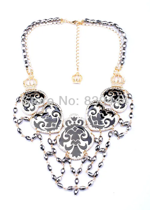 Модное ожерелье с черной эмалью в форме сердца|enamel necklace|necklace necklaceblack necklace |