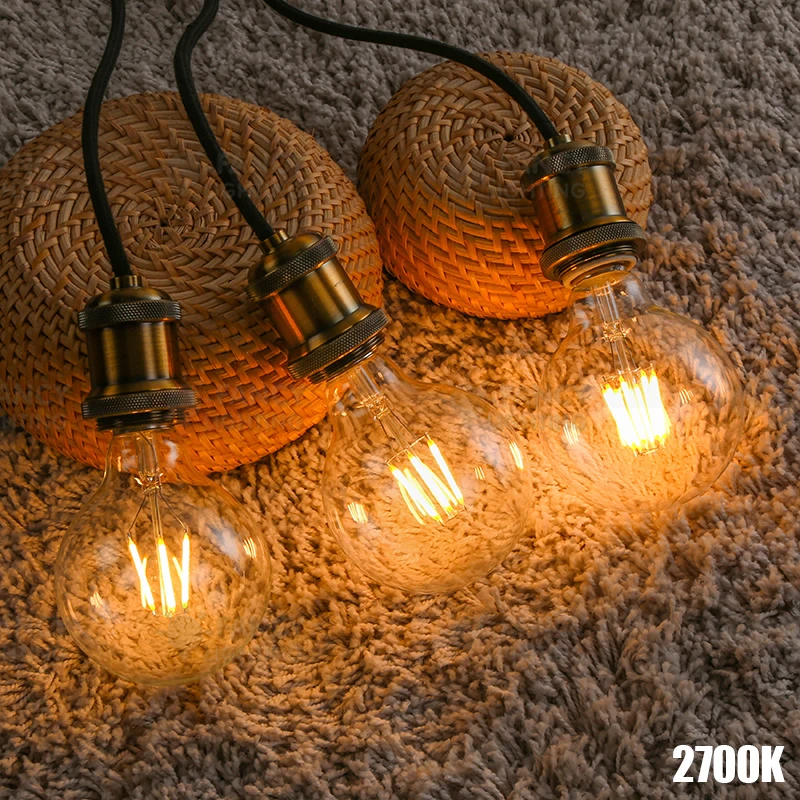 Светодиодная лампа E27 G95 светодиодная Эдисона 110 В 220 для дома/гостиной/спальни