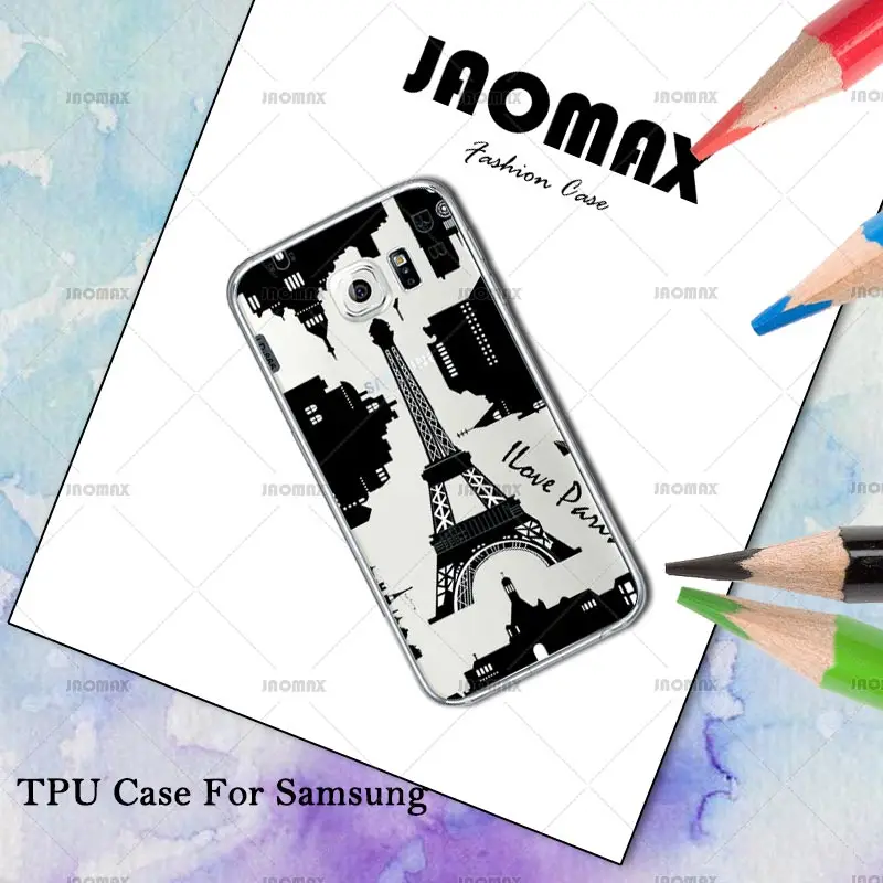 Jaomax брендовый чехол с Эйфелевой башней для samsung Galaxy S3 S4 S5 S6 Edge S7 S8 Plus Прозрачный