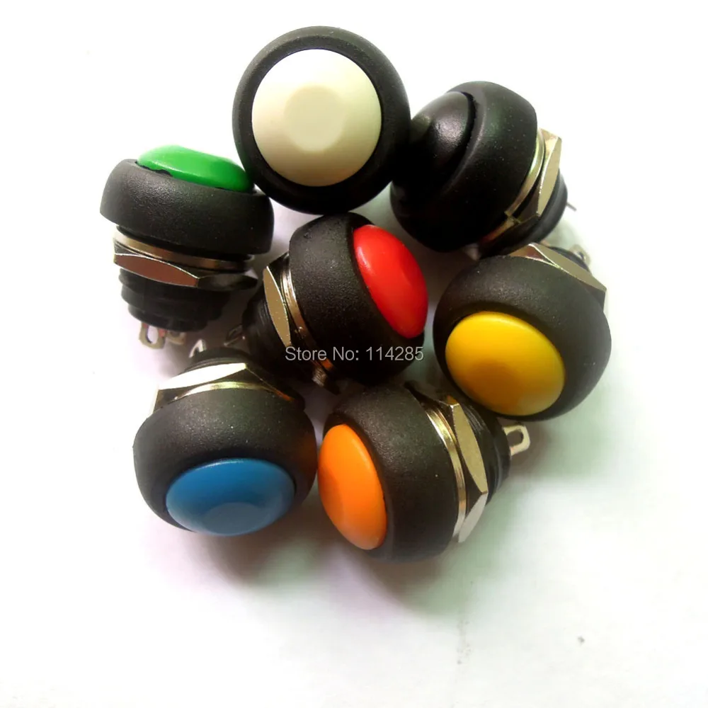 Водонепроницаемый Мгновенный кнопочный переключатель 100 в 3A 250 шт. диаметром 12