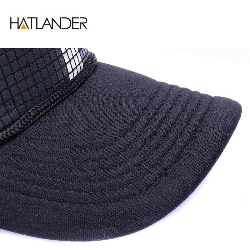 Кепка для мужчин и женщин HATLANDER повседневная черная сетчатая бейсболка летняя