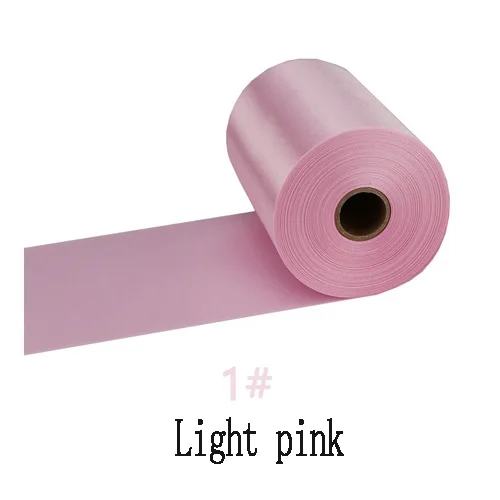 1-Light pink 25 метров/рулон 8 см/10 см/15 см в ширину шампанского атласная лента полиэстер лента для свадебного стула/автомобиля/вечерние украшения Ручное шитье DIY - Цвет: 1-Light pink