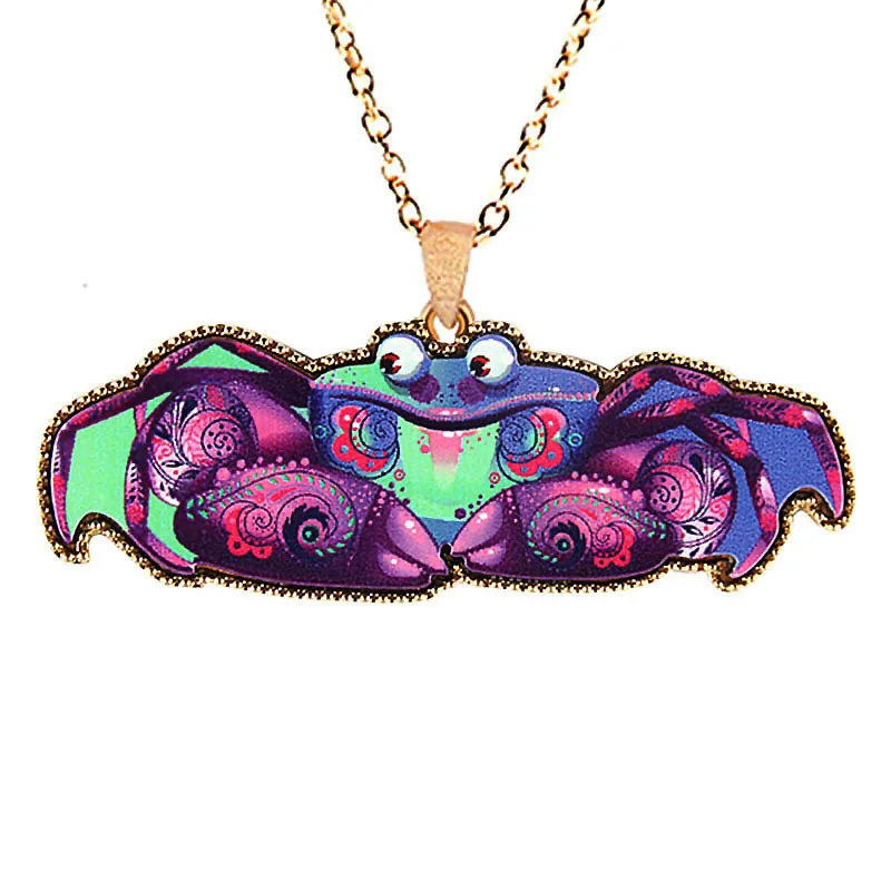 6 шт./лот красочные Краб симпатичный кулон колье ювелирные изделия девушки
