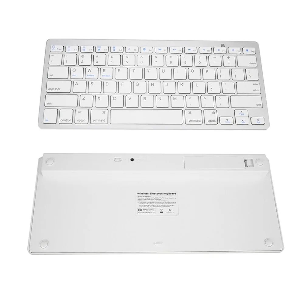 Беспроводная bluetooth клавиатура Серебристая ультратонкая для ipad Mini Mac teclado sem fio tastiera