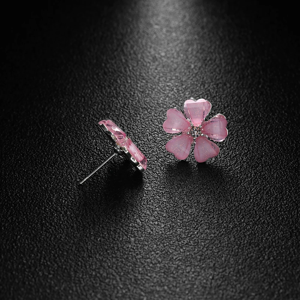 Серьги гвоздики акриловые с 5 листьями 3 цвета 1 пара|stud earrings|earrings forearring studs earrings |