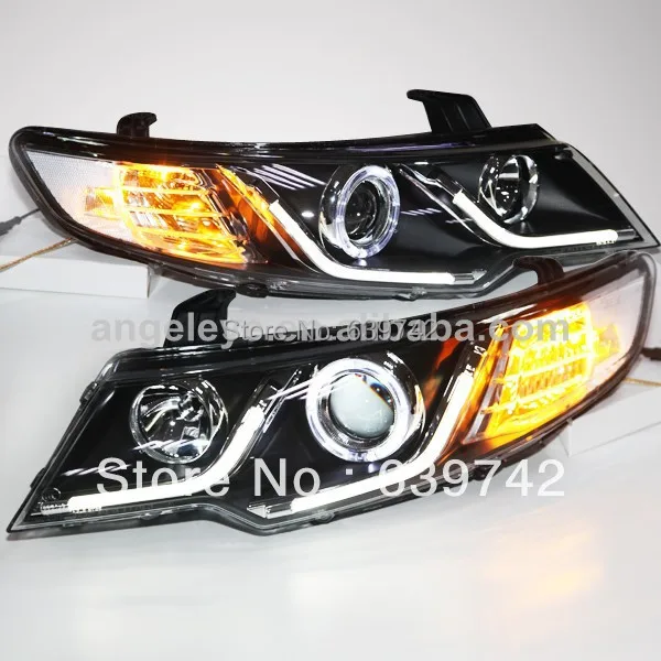 

For KIA Forte Cerato LED Strip Angel Eyes Head Lamp 2009 - 2012 year LDV2