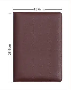 A5 brown Бизнес-блокнот из натуральной кожи A5 Mini A6 планировщик с логотипом на заказ дневник на молнии подарочные канцелярские принадлежности спиральные блокноты - Цвет: A5 brown