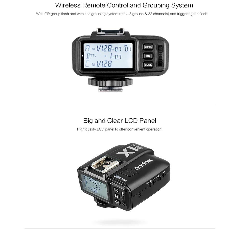 Godox X1T X1T-O 2 4G Беспроводная вспышка Speedlite передатчик триггер для Olympus PEN-F E-P3 Panasonic E-P5