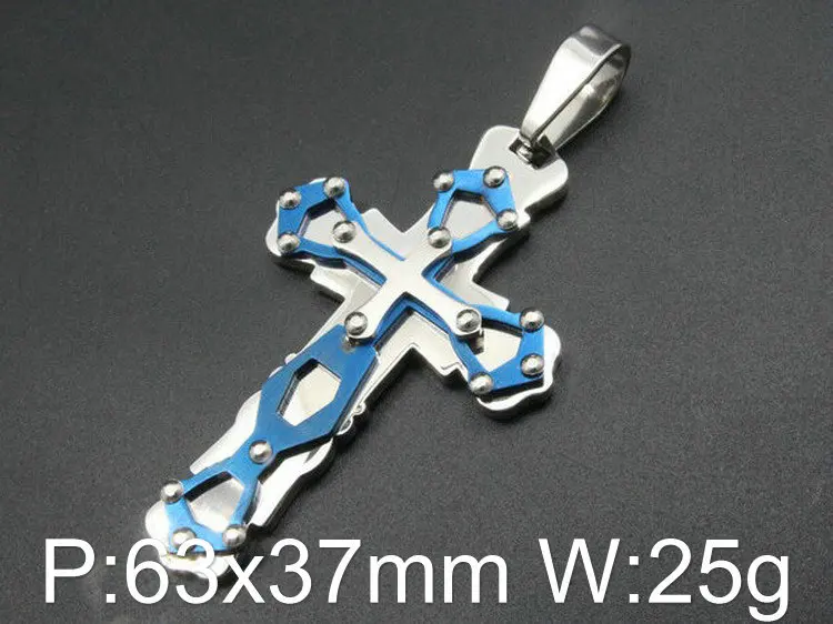 Hot Popular Cross Four color Pendant High Quality Stainless Steel Jewelry Sets for Men and boy | Украшения и аксессуары