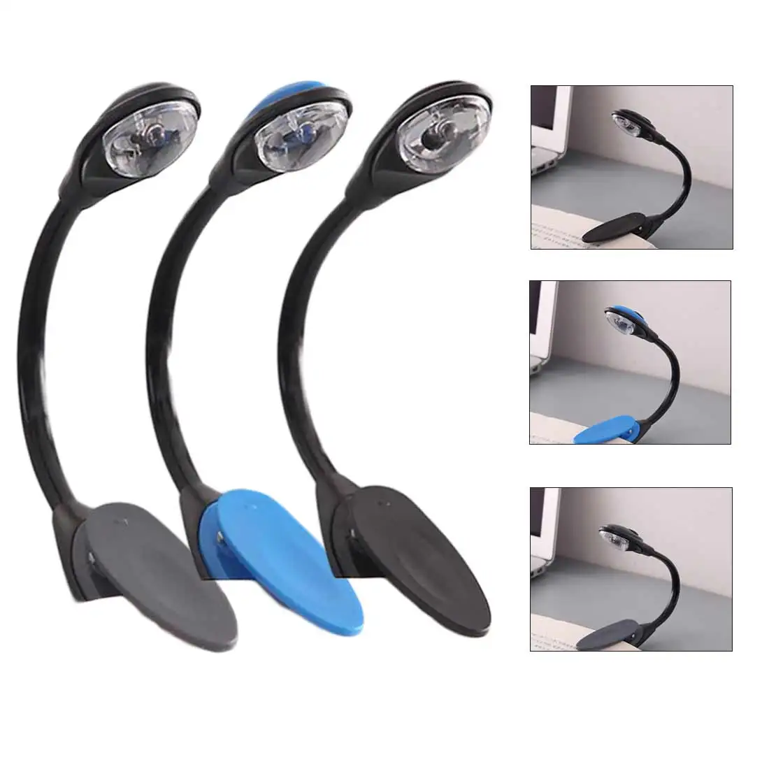 

1 Pc LED Book Reading Clip Light Lamp Learning Mini Table Lamp Night Light LED Book Flashlight