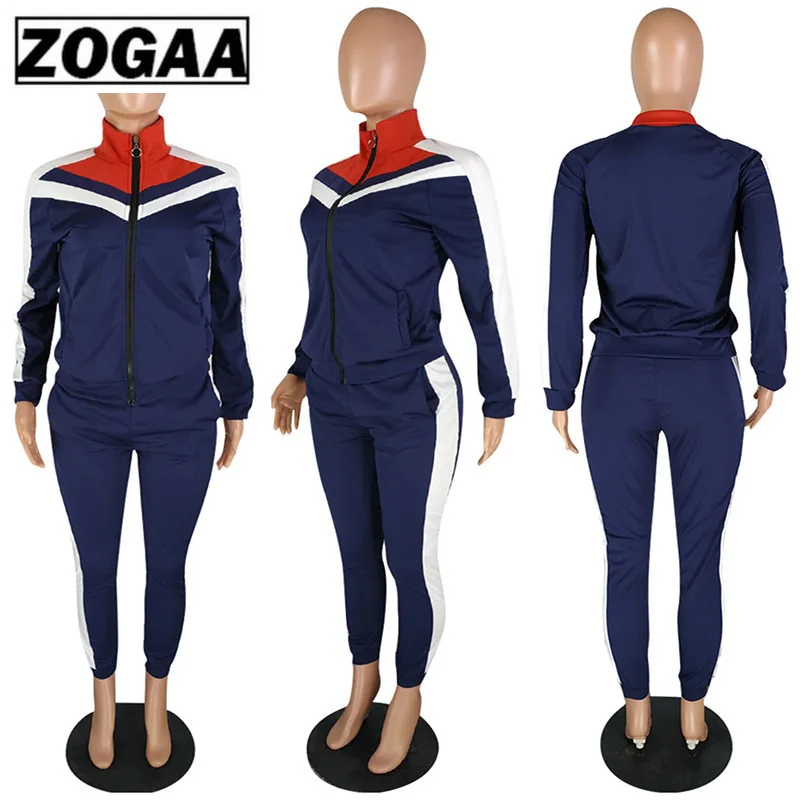 ZOGGA 2 шт. женская спортивная одежда повседневная с длинным рукавом весенний