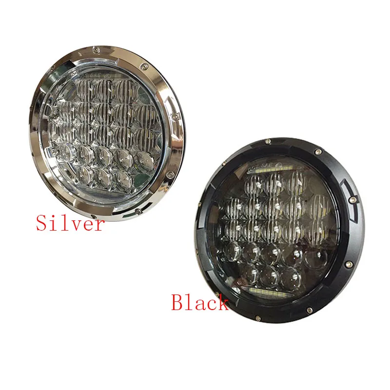 7 дюймовая круглая светодиодная фара 75 Вт 5D высокая низкая белая ангельский глаз