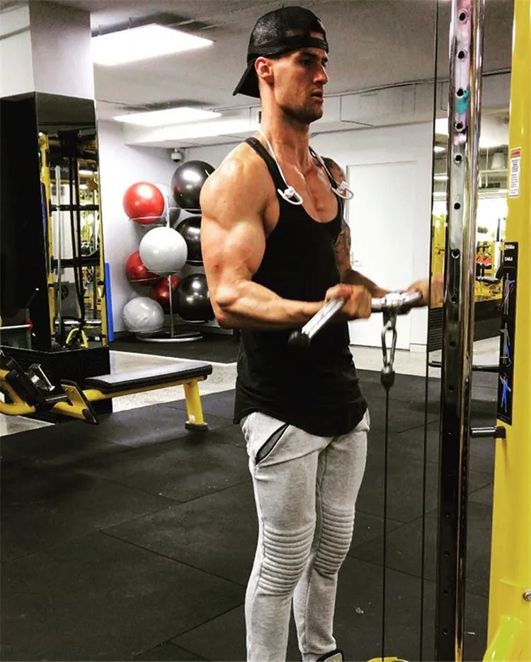 Maoxzon Men's Fashion Drawstring Fitness Slim Pants For Male Black Active Workout Jogger Skinny Pencil Trousers Sweatpants M-XXL |