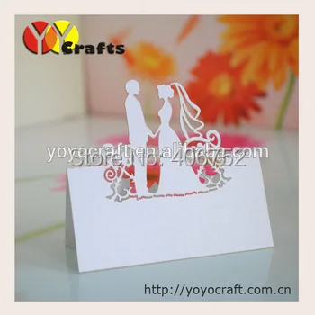 

Романтический свадебный держатель для карт «Невеста и жениха» с лазерной резкой