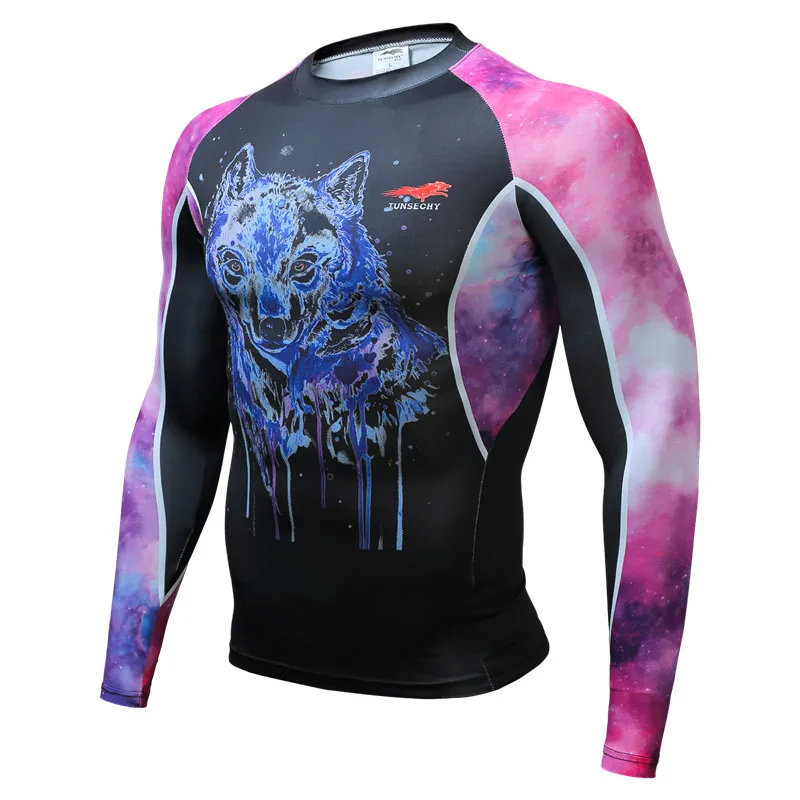 Super bike top jerseys New hot 2017 T-shirts Men Wolf Pack 17 Long Sleeve new sport Man Shirt Superman Cosplay Costume | Спорт и