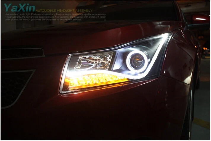 Авто Clud 2009-2014 для Chevrolet cruze Ксеноновые фар сборки led глаза ангела голову ксеноновых