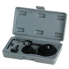 Набор для сверления отверстий 11 шт., набор для резки 34-2 12 дюйма, сверла из быстрорежущей стали для дерева, металла, резак для дерева, круглый чехол, сверла