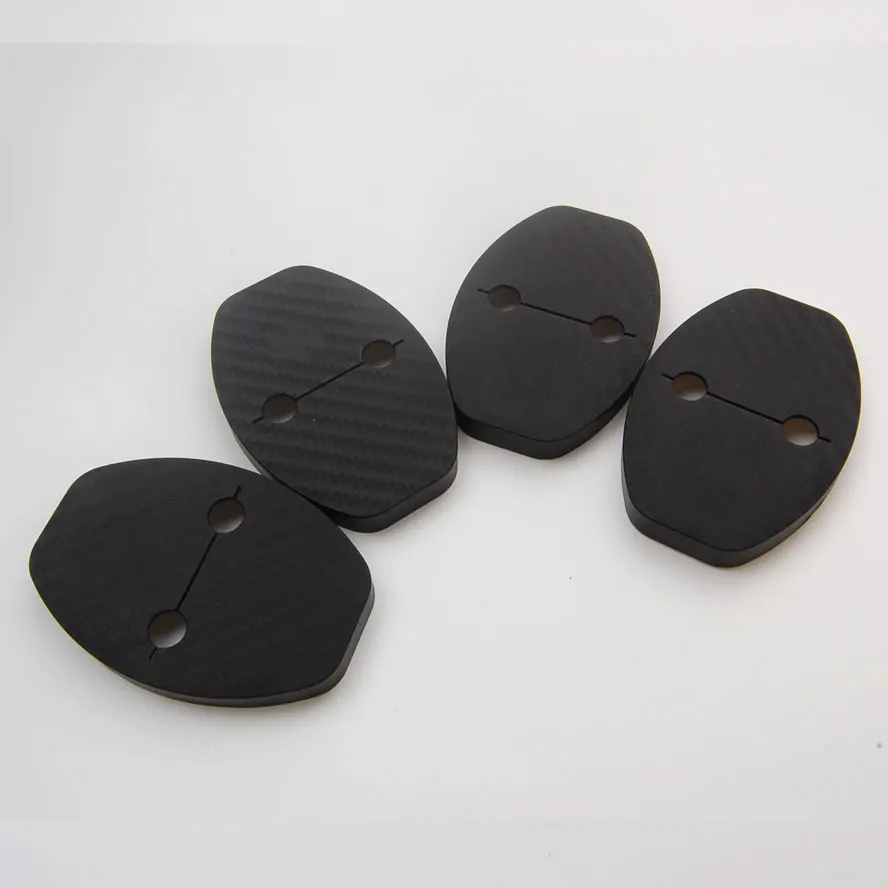 4 шт./компл. карбоновое волокно дверной замок с панелью защитный чехол подходит