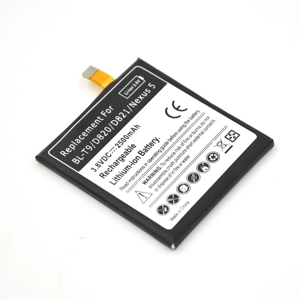 1 шт. 2500 мАч сменный телефон LG BL T9 Аккумулятор для Google Nexus 5 D820 D821 E980 BLT9 аккумулятор