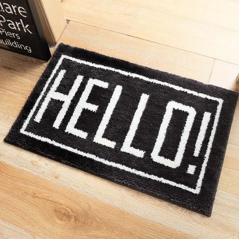 Мягкий Пушистый черный и белый котенок Hello дизайн ванная комната Коврик