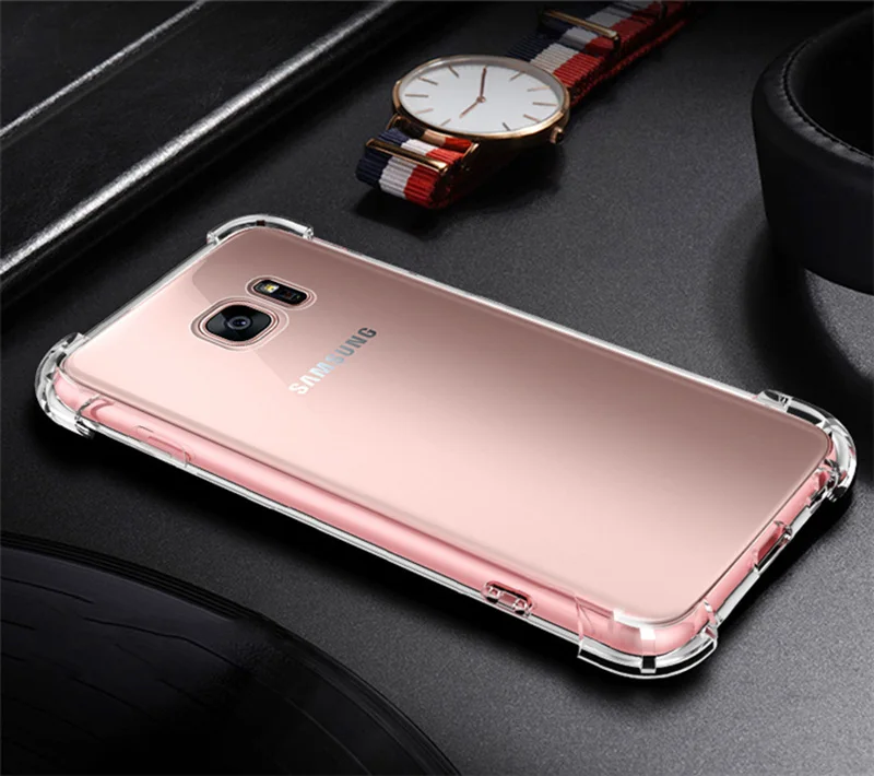 Ударопрочный Прозрачный чехол для телефона Samsung Galaxy J7 Neo J701 накладка J3 J5 A3 A5 A7 2016 2017