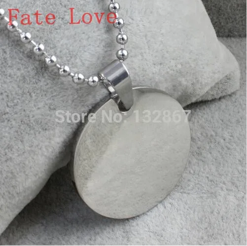 Fate Love Lot 50 шт 25 мм оптом ювелирные изделия подвески из нержавеющей стали круглая