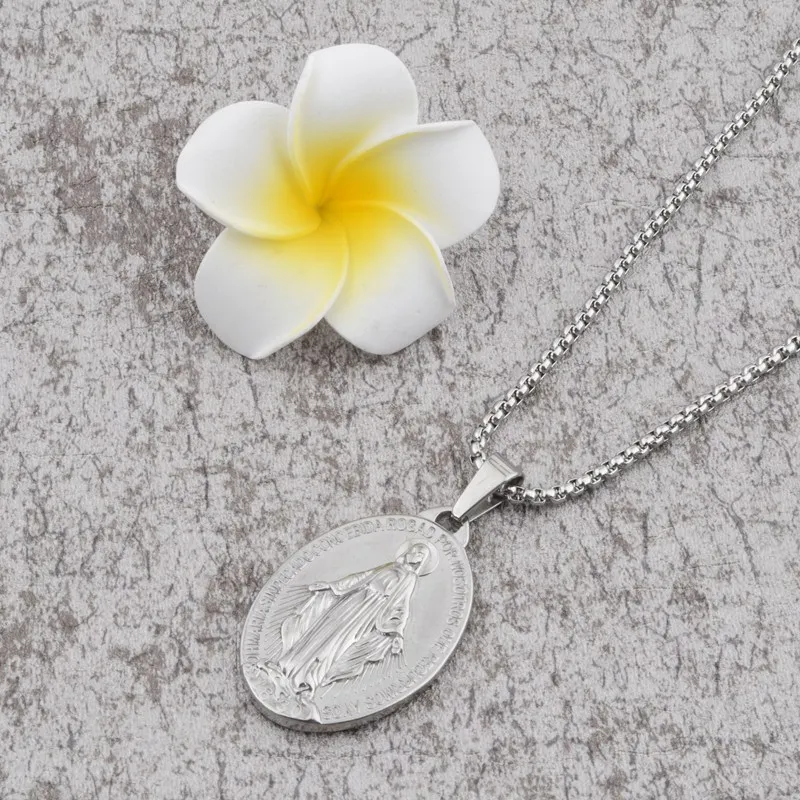 Goofan Мария кулон Цепочки и ожерелья Нержавеющая сталь Модные украшения для Для