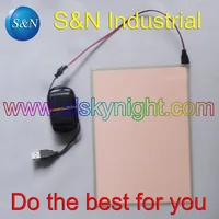 A5 size Snow White el sheet el panel el back light with 5V USB controller Steady on for advertising or decoration free shipping