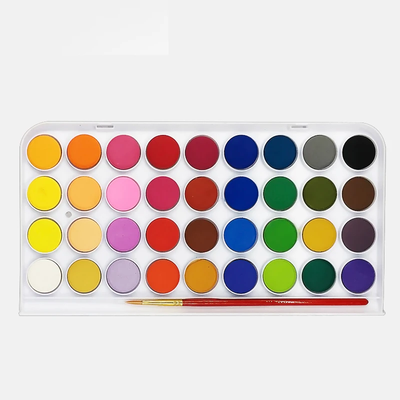 

12/16/28/36colors Solid Waterolor Paints Set Bright Color Portable Outdoor Watercolor Painting Pigment Set for Art Supplies