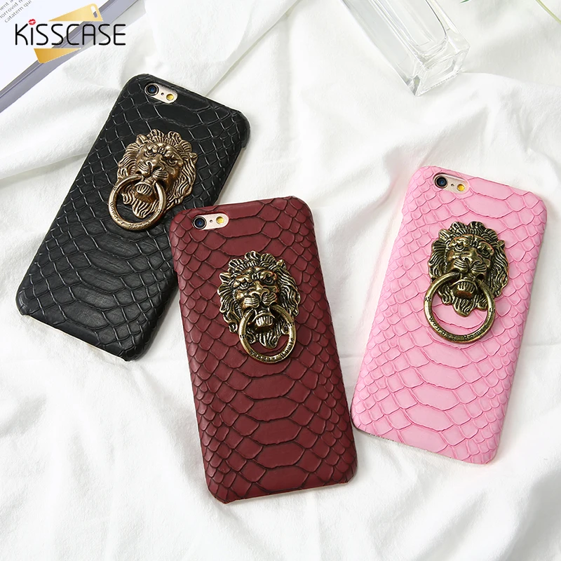 Чехол KISSCASE с кольцами для iphone 6 s 7 Plus чехол кольцом головой льва в китайском стиле