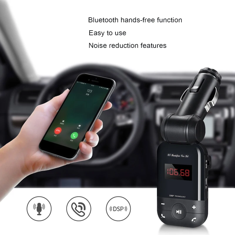 Портативный автомобильный мини аудио Bluetooth Fm передатчик комплект Mp3 плеер