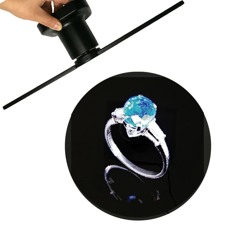 

4pcs / lot Advertising Hologram Display 3D Holographic Fan, 3D LED Fan, 3D Hologram Fan