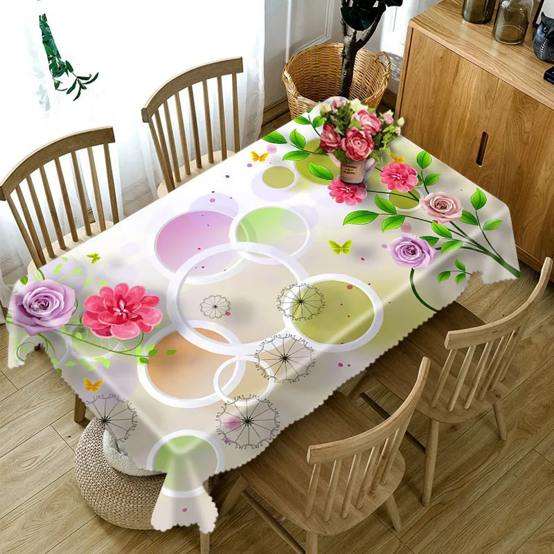 Скатерть с 3d рисунком лотоса настраиваемая скатерть для стола украшение дома|table