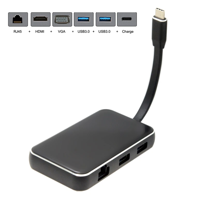 USB C 3 1 type к HDMI и VGA концентратор OTG Ethnernet зарядный адаптер док станции для нового