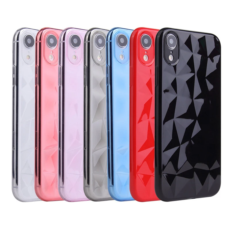 Прозрачный мягкий Алмазный чехол для iphone 7 8 Plus + 6 6S X Xs Max XR Ультратонкий Тонкий