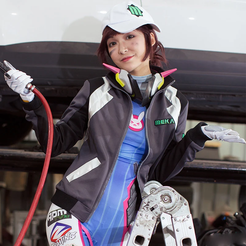 Пальто DVA костюм для косплея куртка со звездами стрельбы Свитшот D.VA Hana Song мужская