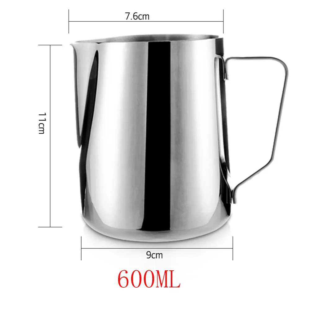 600ml Хорошо нержавеющая сталь молоко Ремесло Кофе Латте вспенивание искусство кувшин кружка чашка - Цвет: 600ml