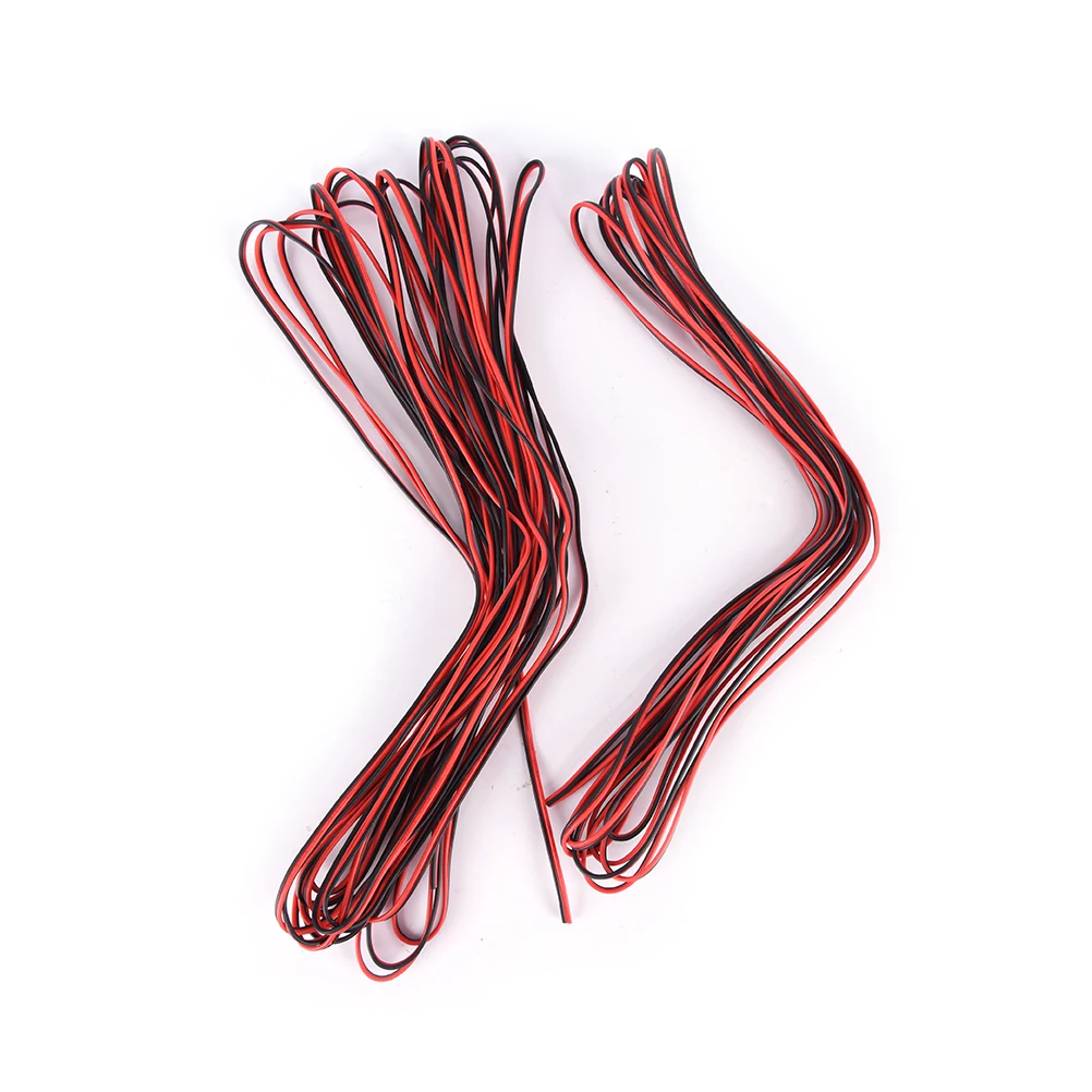 5/10 м/лот 22awg 2pin 5050 3528 Rgb Светодиодная лента удлинитель провода красный черный