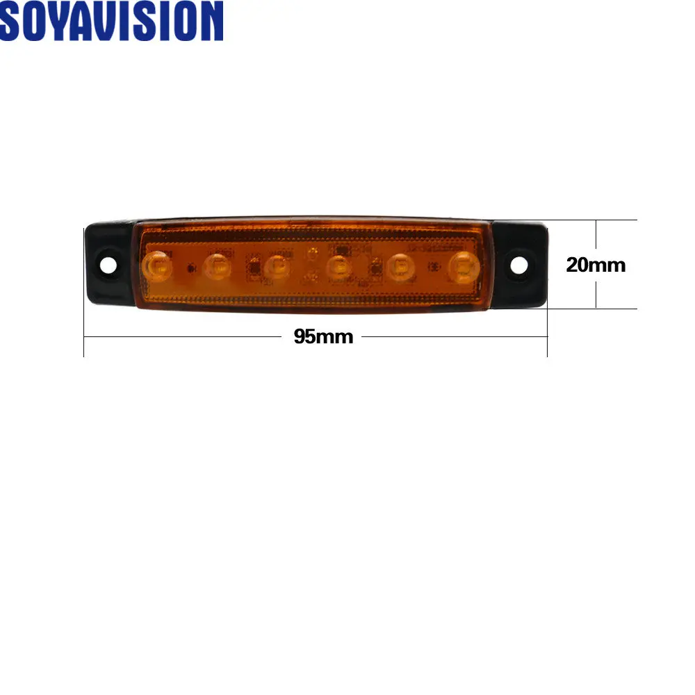 Автомобильный Внешнее освещение постоянного тока светодиодный 12V 24V 6 SMD авто шины