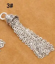 Style 3 925 Серебряная кисточка DIY браслет кисточка чистое серебро ювелирные изделия кисточка - Цвет: Style 3