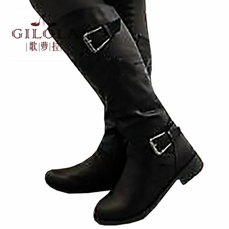 GILOLA/теплые зимние женские сапоги с искусственным мехом женская обувь на